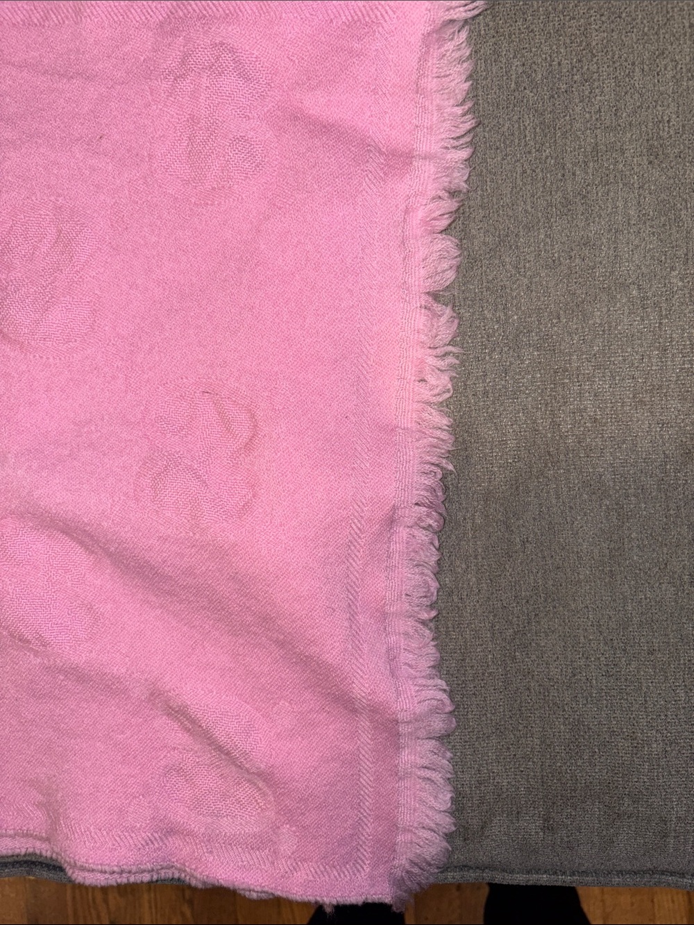 Gucci Pink Jacquard GG wool Logo Scarf - Picture 5 of 6